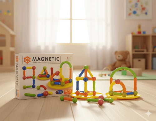 25 pieces magnetic bar blocks for kids