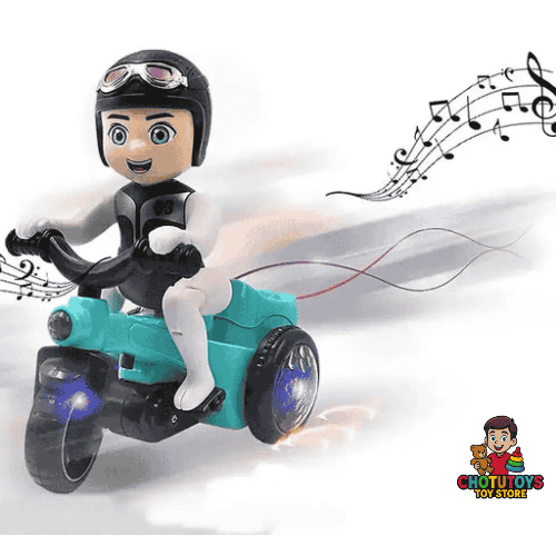 360 rotating stunt cycle toy for kids