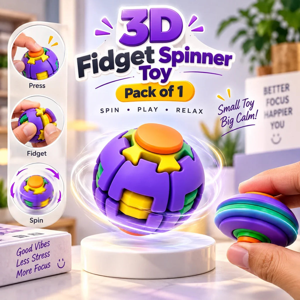 Fidget ball spinning in hand