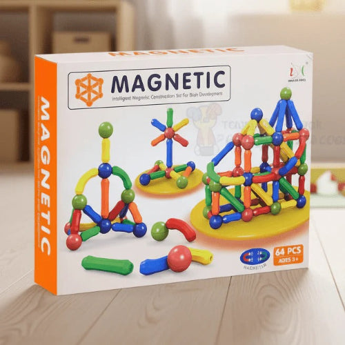 64 pieces magnetic bar blocks educational toy for kids