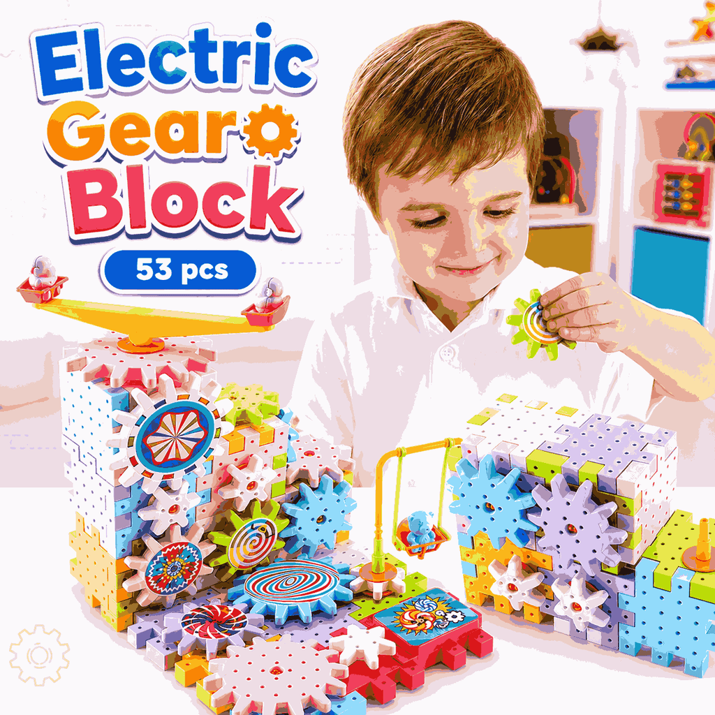 Assembled electric gear mechanism toy