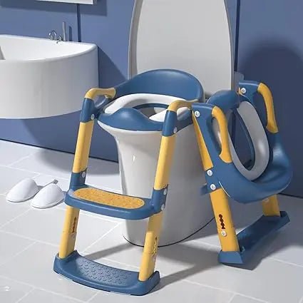 Baby toilet seat with ladder for potty training