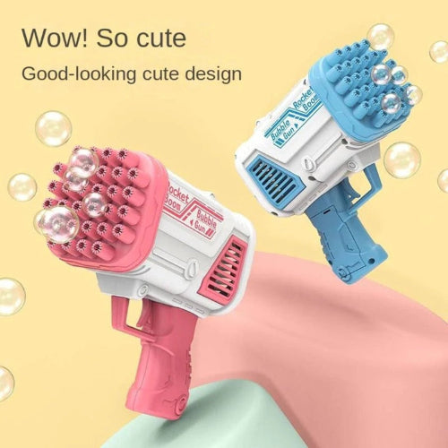 Bazooka 32 holes bubble gun for kids creating bubbles