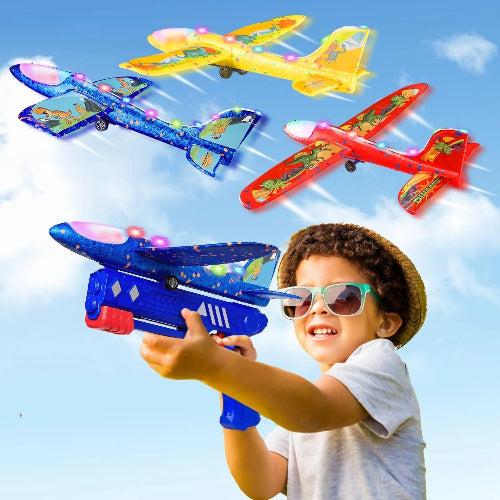 Catapult airplane launching glider gun toy for kids Pakistan