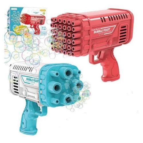 Colorful bubble gun toy for children outdoor play