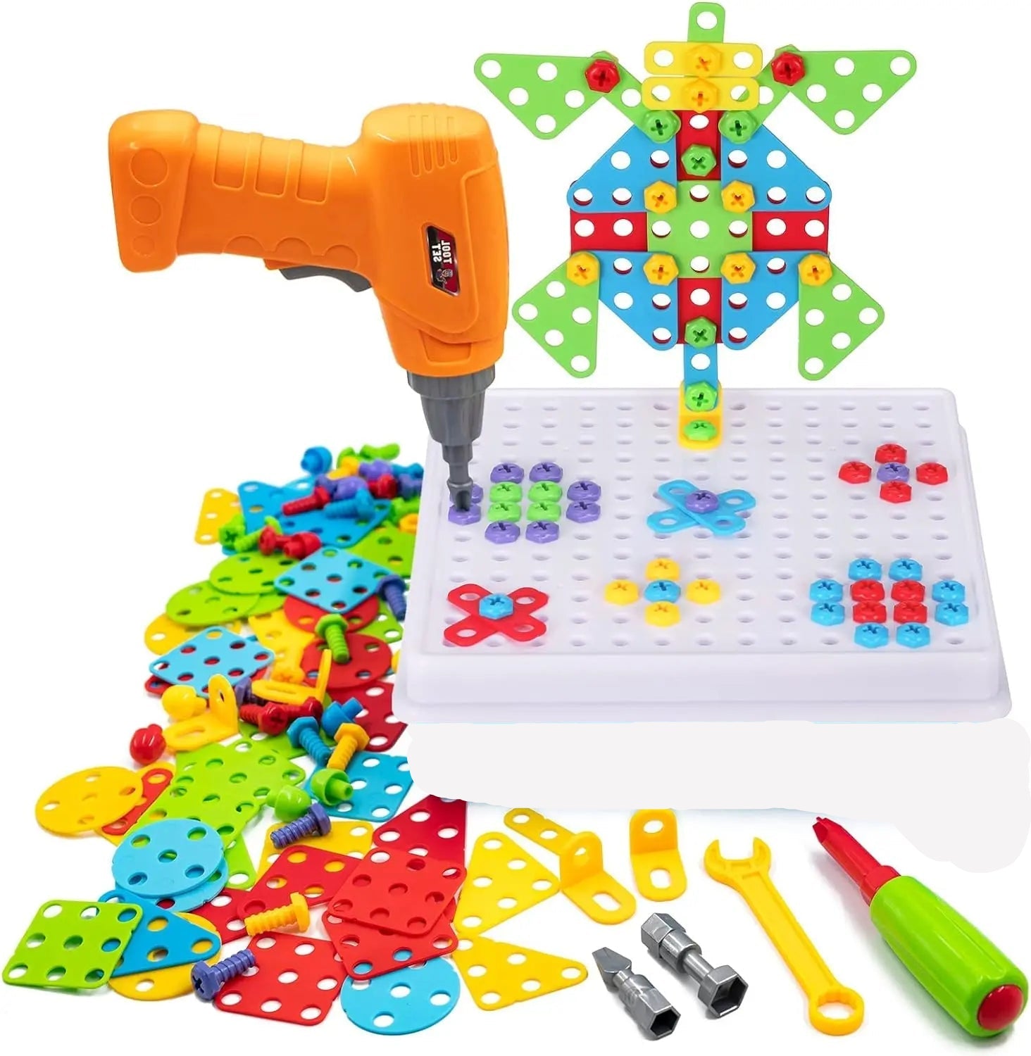 kids screwdriver construction toy playset