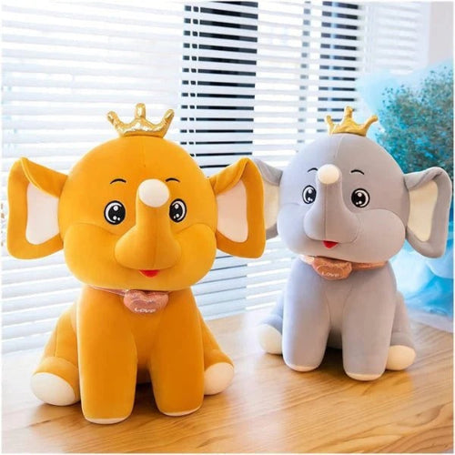Cute Crown Baby Elephant Plush Toy for kids - Chotu Toys