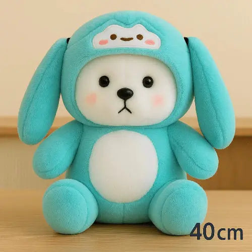 Cute blue bunny bear plush toy for kids