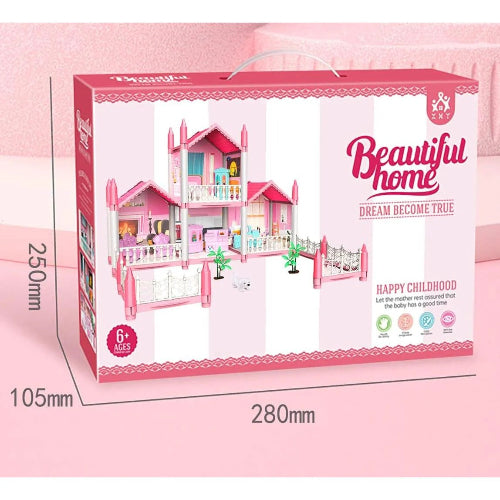 Durable plastic doll house toy for children