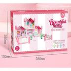 Durable plastic doll house toy for children