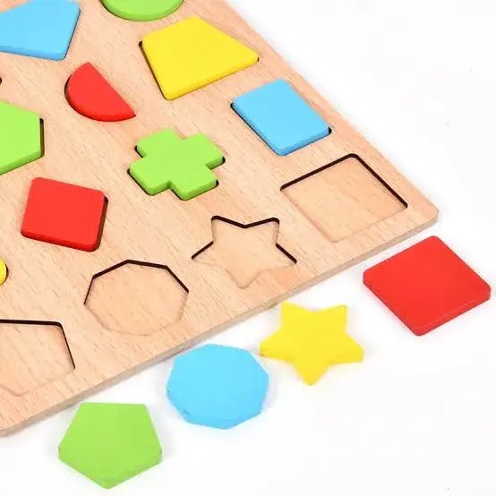 educational wooden puzzle set