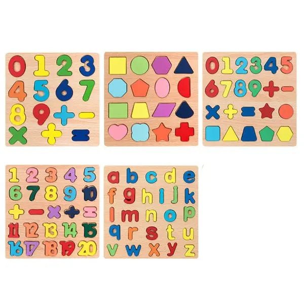 Urdu huroof board with wooden puzzles for kids