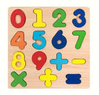 toddler learning puzzle with alphabet number and shapes board