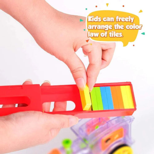 Educational domino train toy for children