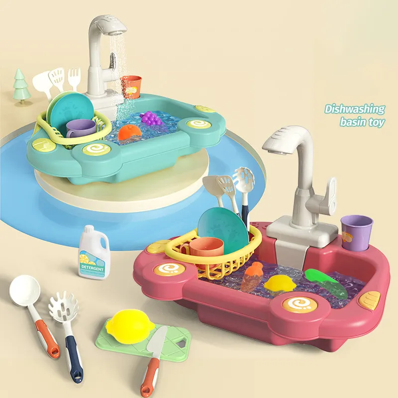 Educational kitchen wash basin toy for children