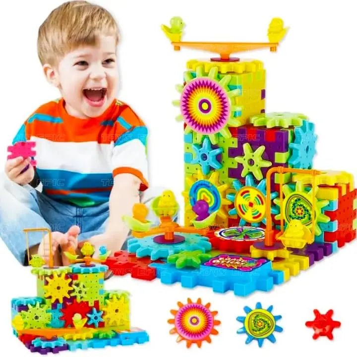 Electric gear Colorful building blocks