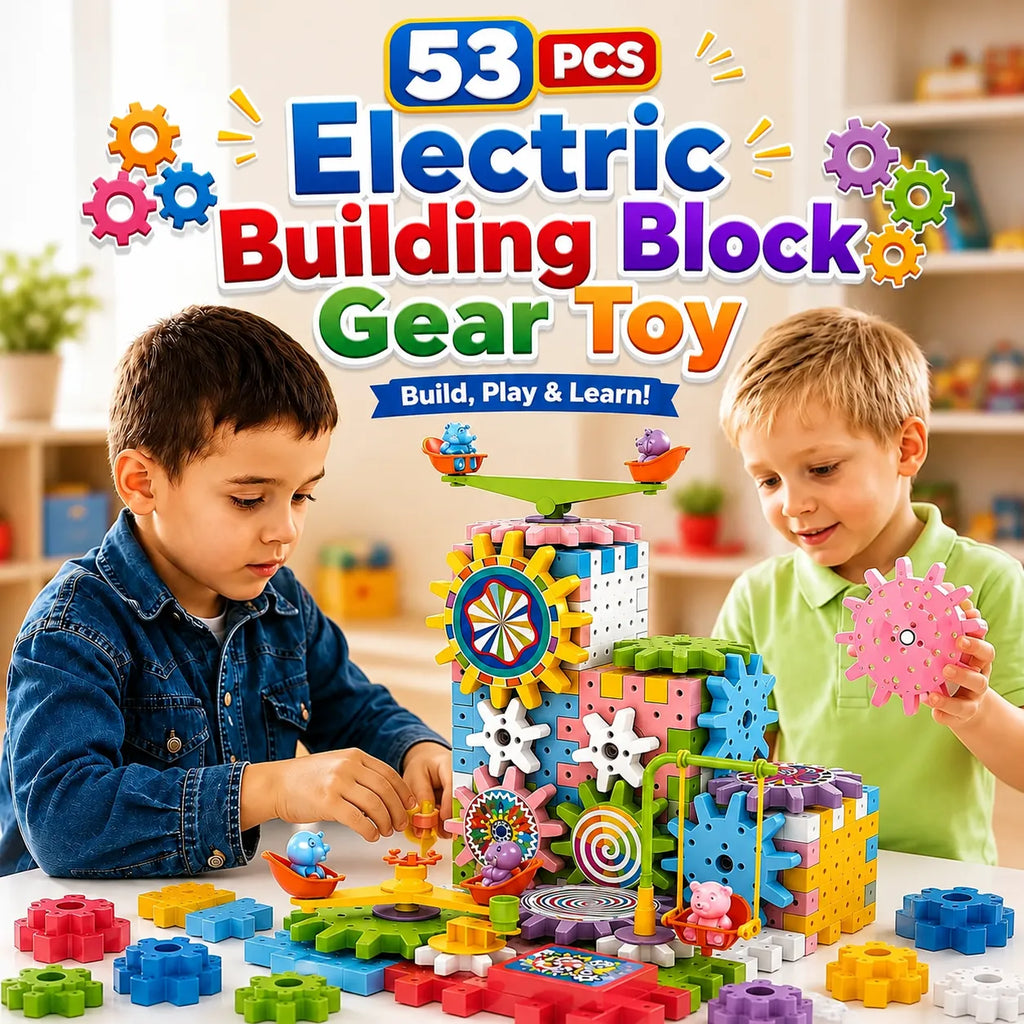 Electric gear building blocks set for kids