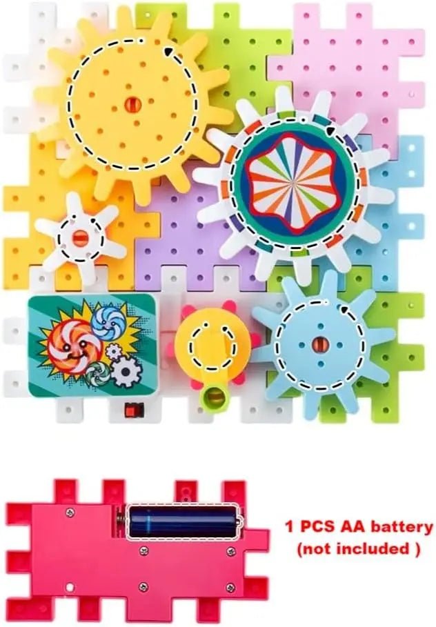Electric gear building blocks colorful design