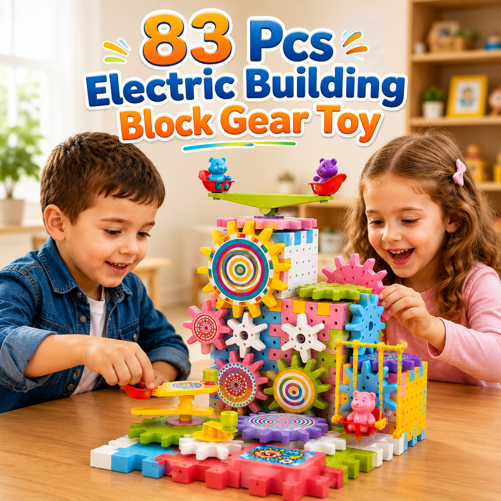 Electric gear building blocks pieces 83 pcs