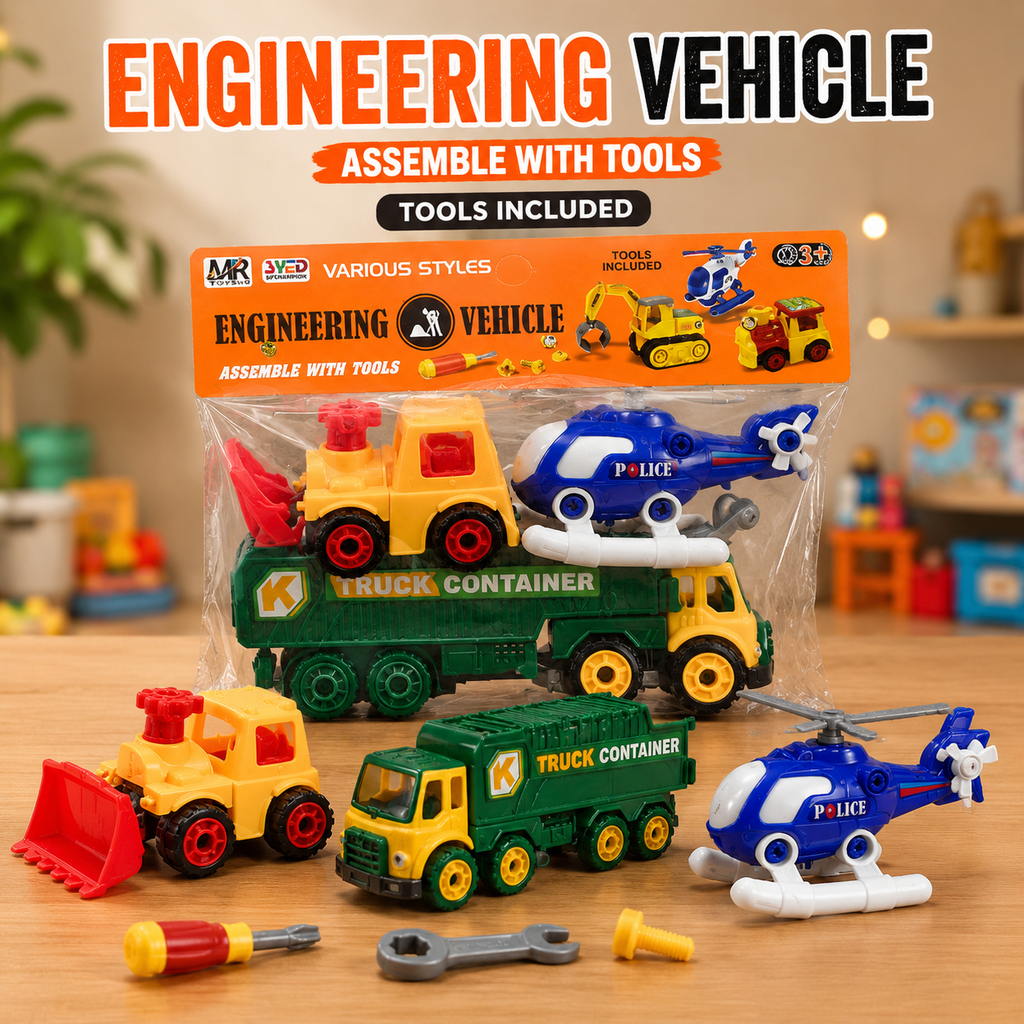 Engineering vehicle toy playset for kids in Pakistan