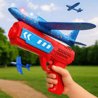 Foam airplane launcher gun outdoor toy for children