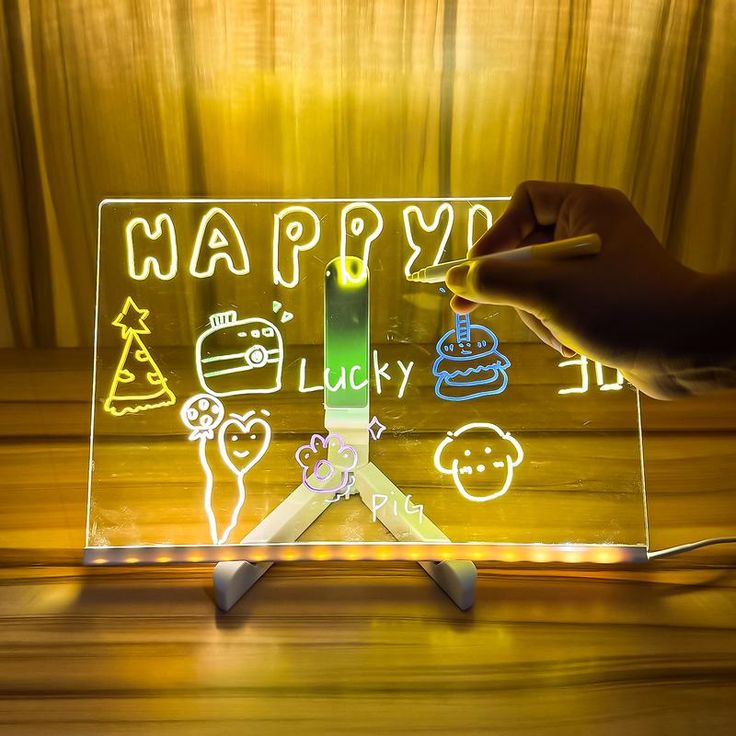 reusable neon writing board for kids learning