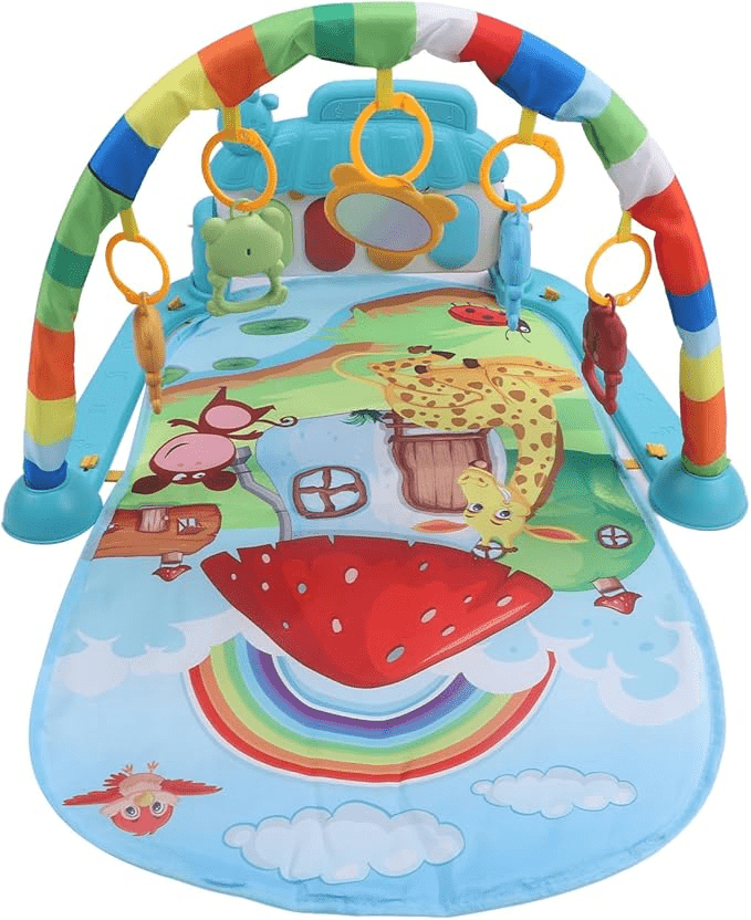 Huanger play piano fitness rack with hanging toys