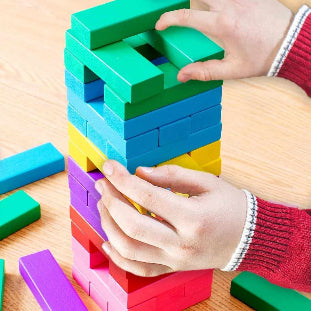 Jenga wooden block game for kids
