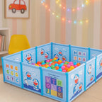 Kids cartoon play area tent with Hello Kitty and Doraemon design