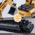 Kids construction excavator toy with realistic movement