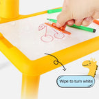Kids projector drawing board with projector lamp