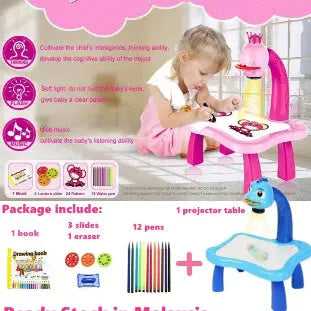 LED Projector Lens and Image Slides – Kids Art Tracing Kit