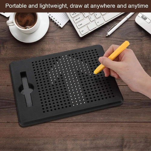 Mess-free magnetic drawing pad for creative play