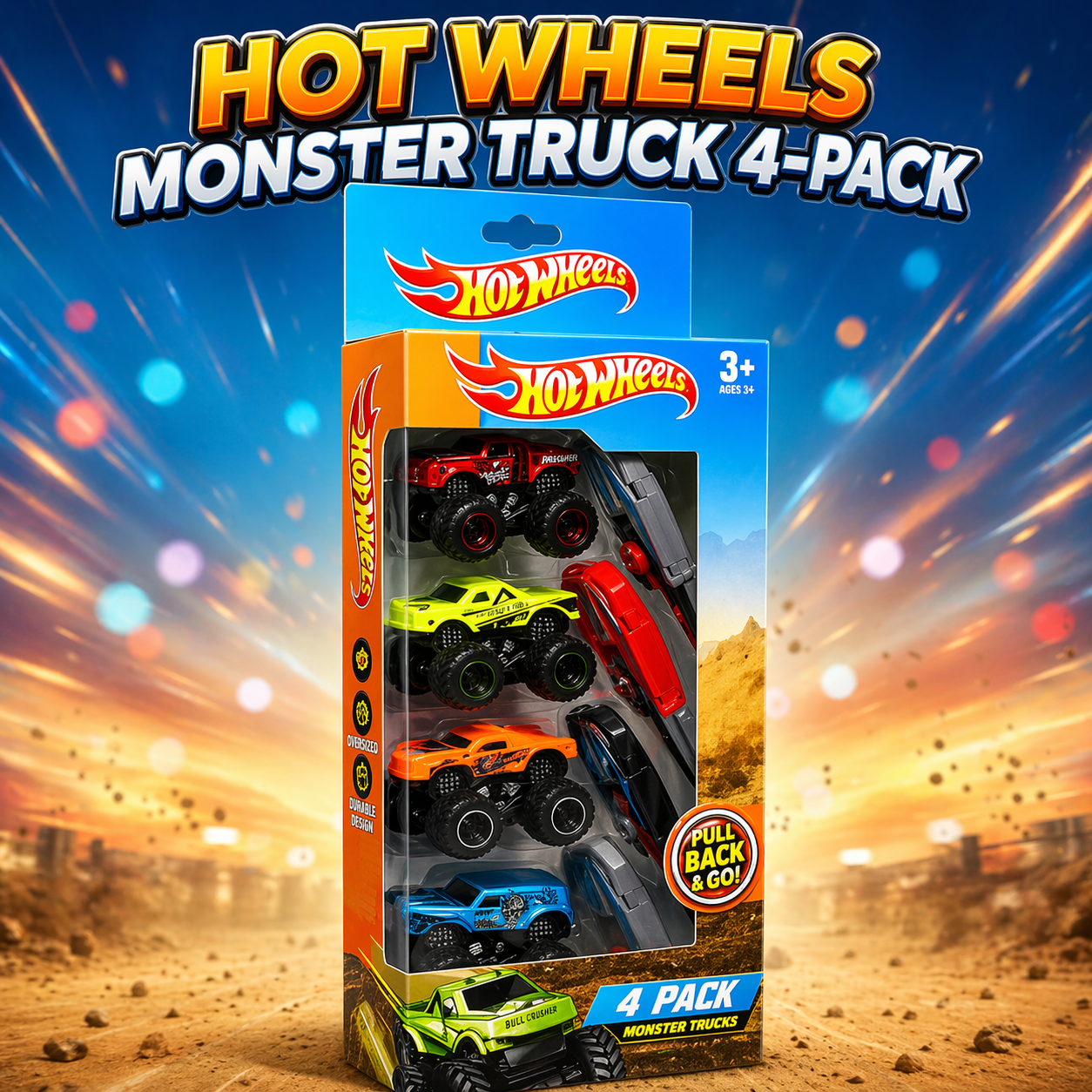 Monster jeep toy car set with speed launcher Pakistan