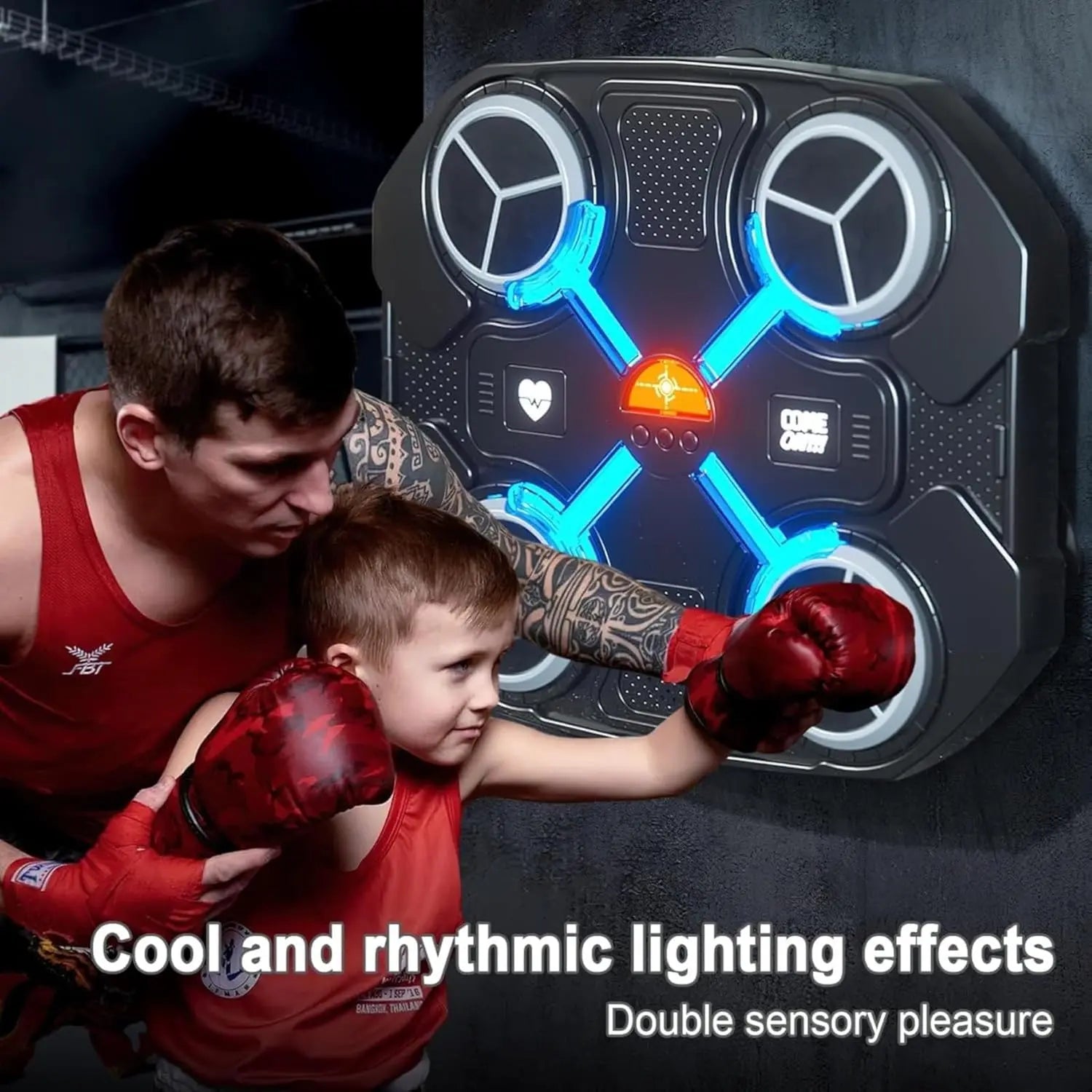wall mounted boxing toy for kids with lights and sound