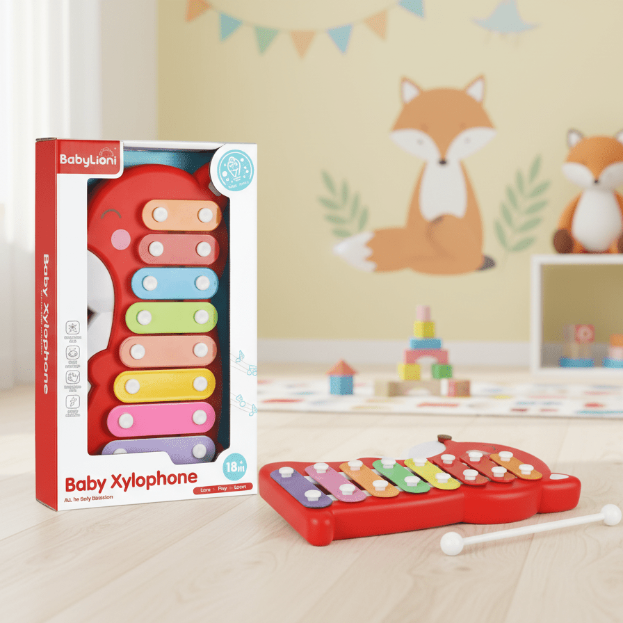 Musical xylophone learning toy for toddlers