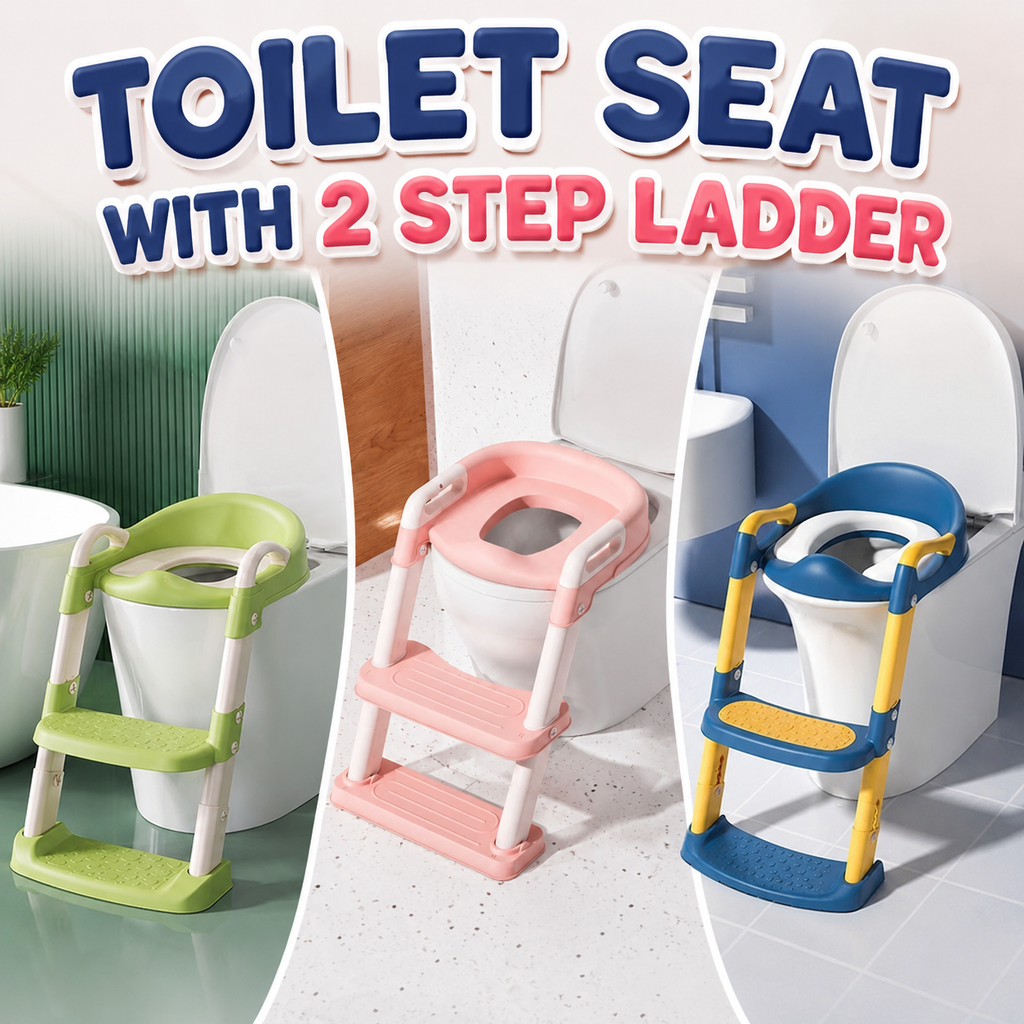 Potty training toilet seat with ladder for toddlers