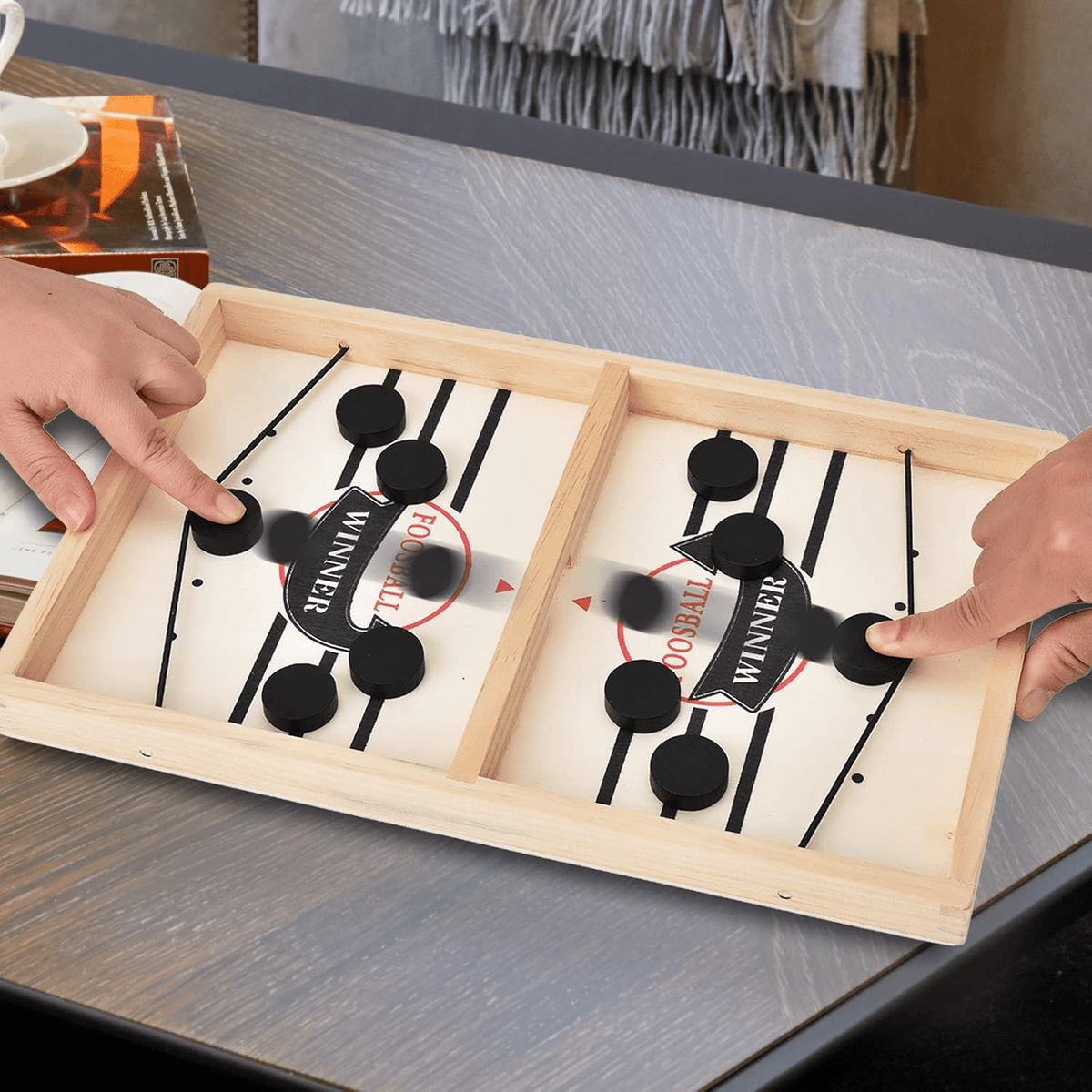 Pucket game board with pucks