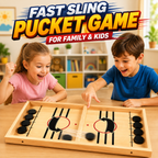 Pucket sling puck game for kids