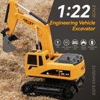RC Excavator construction toy with remote control for boys