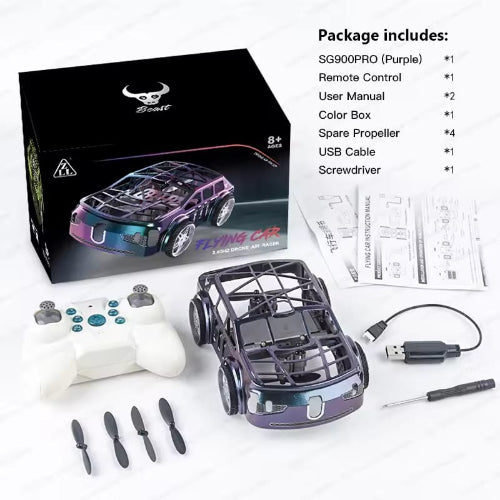 Rechargeable RC car drone toy for boys and girls