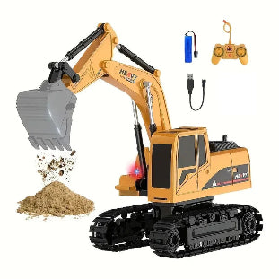 Rechargeable remote control excavator machine toy for kids