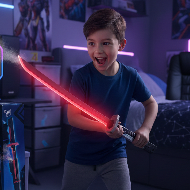 Smoke effect toy sword for boys and girls
