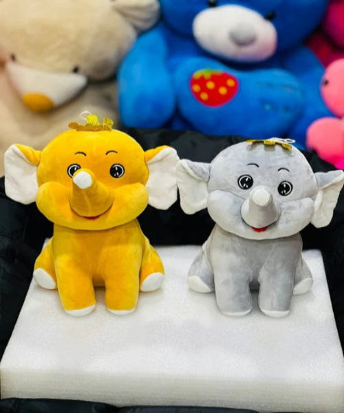 Soft huggable elephant stuffed toy for toddlers