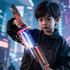 Spark sword with smoke and LED lights for kids