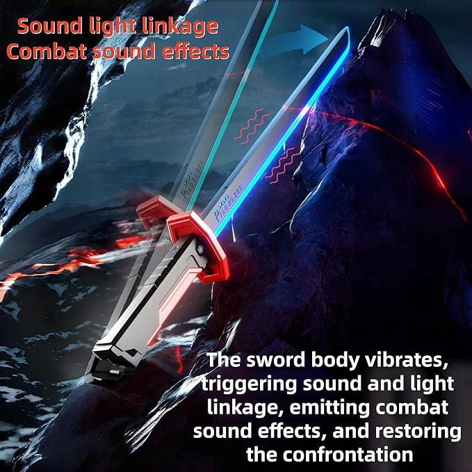 Spark sword with smoke and LED lights