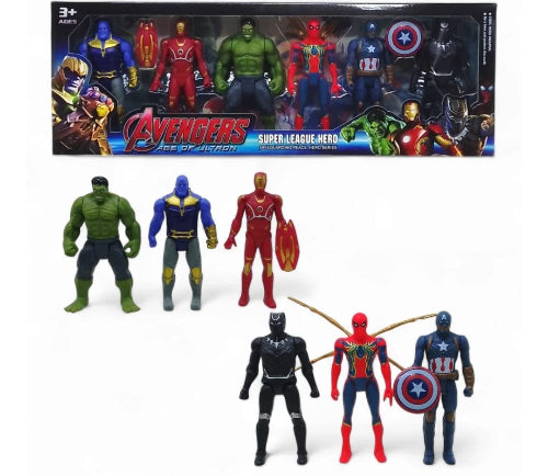 Superhero action figures 6 piece set - Chotu toys