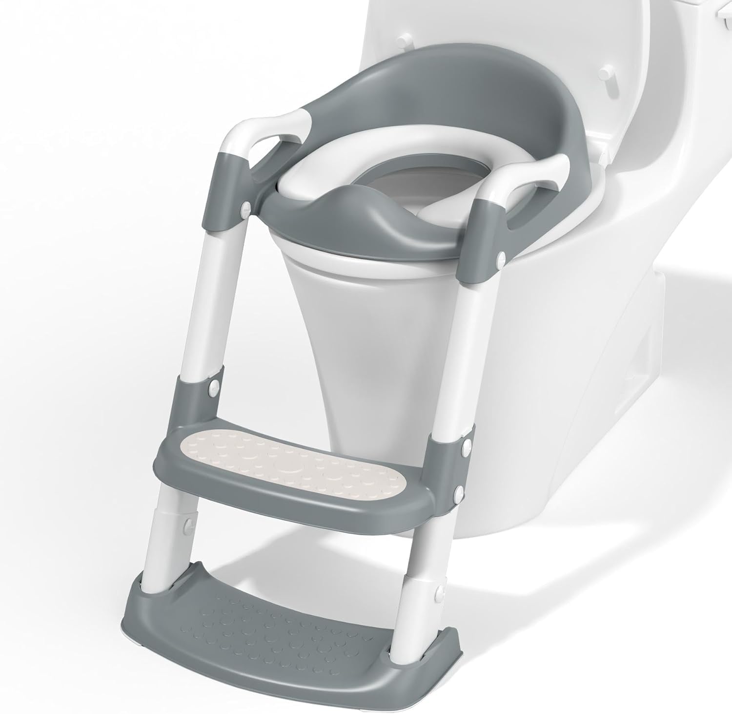 Toddler potty training toilet ladder seat grey Color