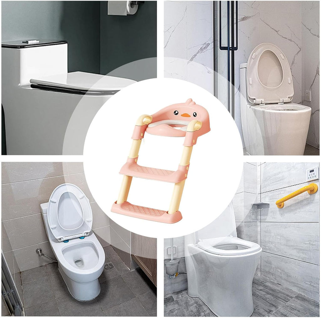 Toddler potty training toilet ladder seat