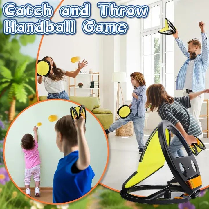 family toss and catch ball game for kids
